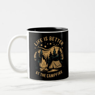 Tasse 2 Couleurs La vie est meilleure au camping-car Campfire Campi