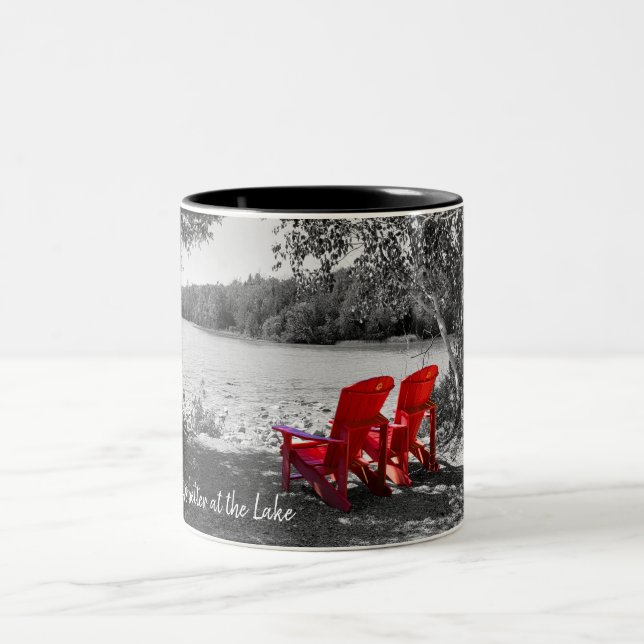 Tasse 2 Couleurs La vie est meilleure au lac (Centre)