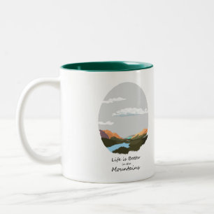 Tasse 2 Couleurs La vie est meilleure en montagne