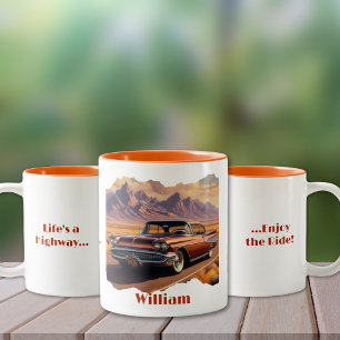 Tasse 2 Couleurs La vie est un café de l'autoroute