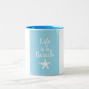 Tasse 2 Couleurs La vie est une plage