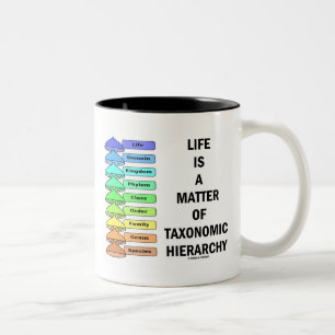 Tasse 2 Couleurs La vie est une question de hiérarchie taxonomique