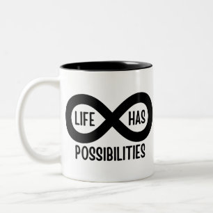 Tasse 2 Couleurs La vie mathématique nerd a des possibilités