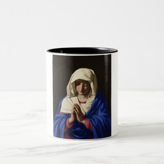 Tasse 2 Couleurs La Vierge Marie en prière (Centre)