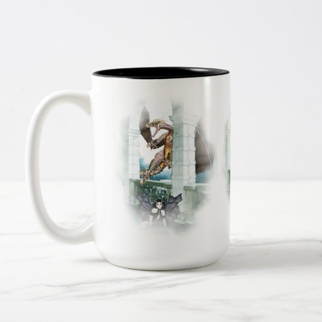 Tasse 2 Couleurs La Vignette du Dragon (Gauche)