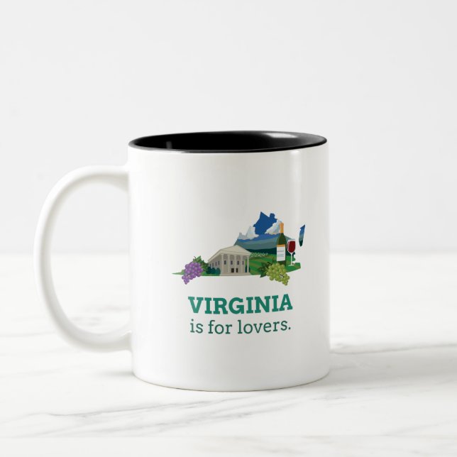 Tasse 2 Couleurs La Virginie est pour les amoureux (Gauche)