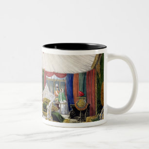 Tasse 2 Couleurs La vue de la salle et de l'ivoire couvert a
