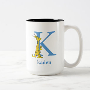 Tasse 2 Couleurs L'ABC de Dr Seuss : Lettre K - Bleu Ajoutez votr