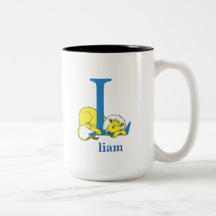 Tasse 2 Couleurs L'ABC du Dr Seuss : Lettre L - Bleu Ajoutez votr