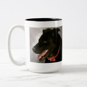 Tasse 2 Couleurs Labrador noir deux a modifié la tonalité la tass