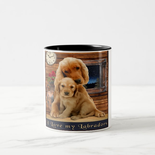 Tasse 2 Couleurs Labrador Retriever (Centre)