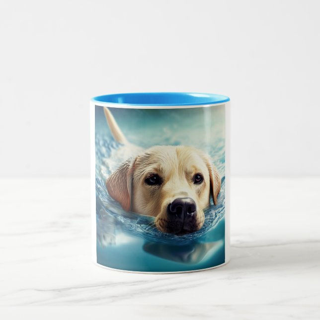 Tasse 2 Couleurs Labrador Retriever (Centre)