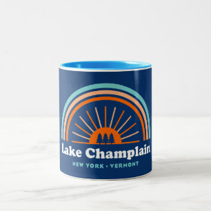 Tasse 2 Couleurs Lac Champlain New York Vermont Rainbow