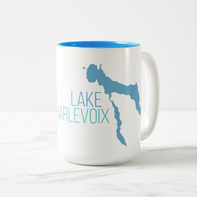 Tasse 2 Couleurs Lac Charlevoix (Devant droit)
