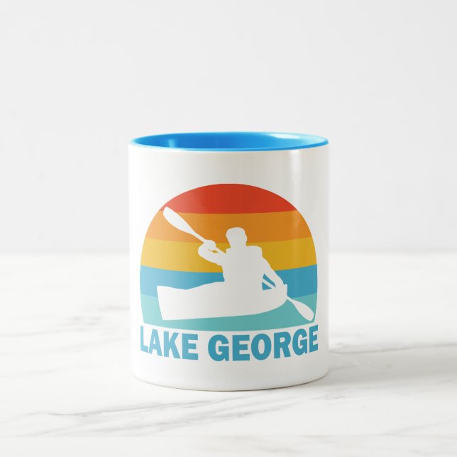 Tasse 2 Couleurs Lac George New York Kayak (Centre)