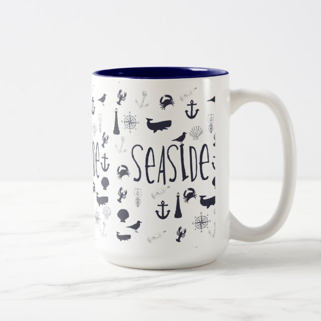 Tasse 2 Couleurs Lac Nautical (Droit)