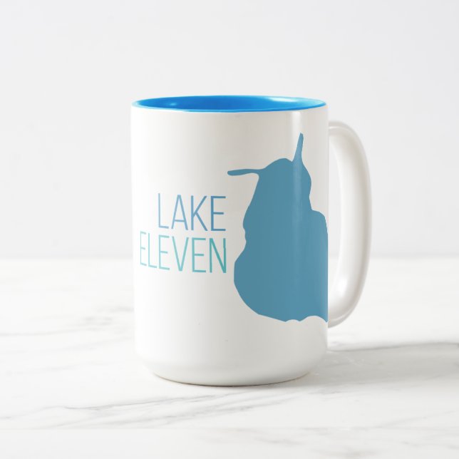 Tasse 2 Couleurs Lac onze, Bloomingdale, Michigan (Devant droit)