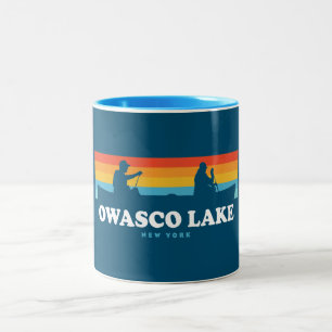 Tasse 2 Couleurs Lac Owasco Canoë New York
