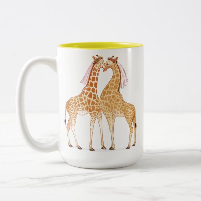 Tasse 2 Couleurs Lady Giraffe Log (Gauche)