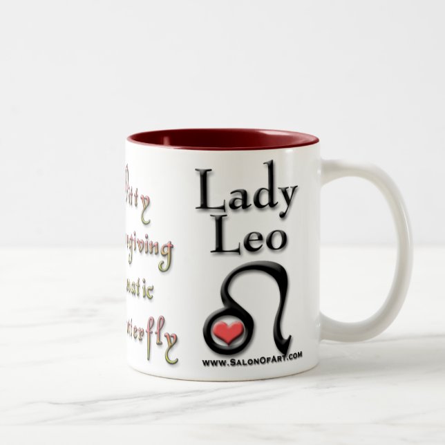 Tasse 2 Couleurs Lady Leo Zodiac (Droit)