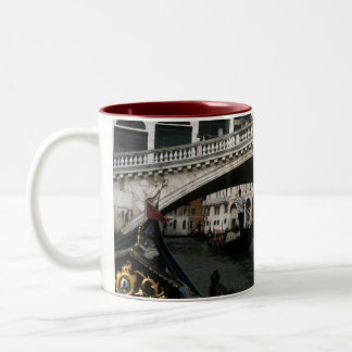 Tasse 2 Couleurs Lagune de gondoles de Venise de pont de Rialto