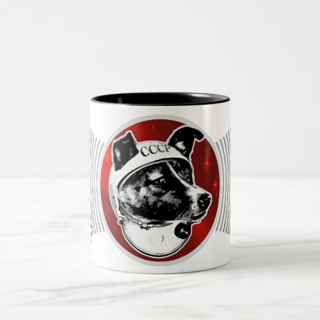 Tasse 2 Couleurs Laika - récipient de transmission de chien de (Centre)