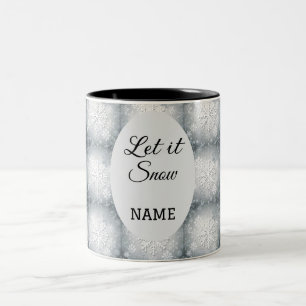 Tasse 2 Couleurs Laissez tomber la neige : Hiver personnalisé 