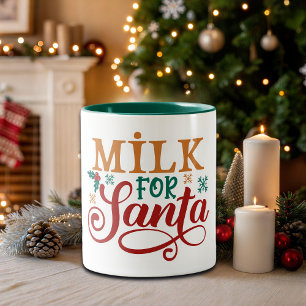 Tasse 2 Couleurs Lait pour le Père Noël