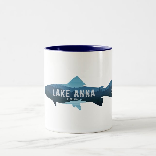 Tasse 2 Couleurs Lake Anna Virginia Fish (Centre)