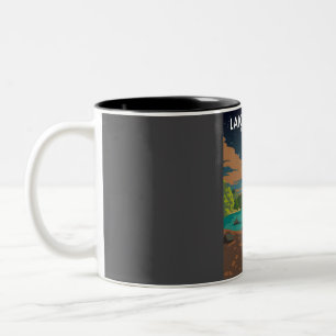 Tasse 2 Couleurs Lake District National Park Vintage Minimal Retro