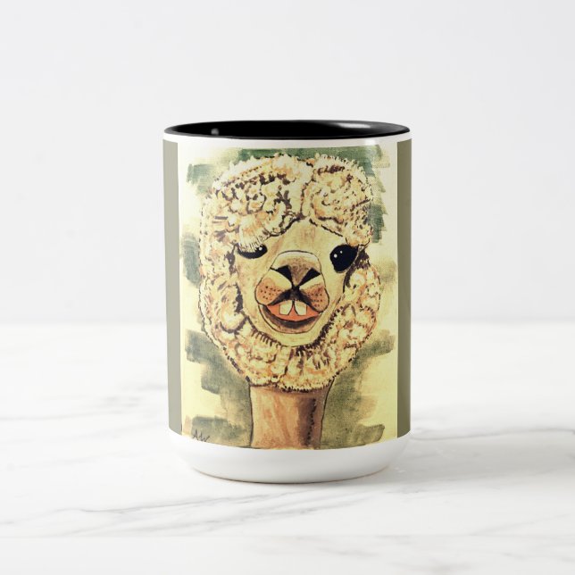 Tasse 2 Couleurs Lama idiot (Centre)