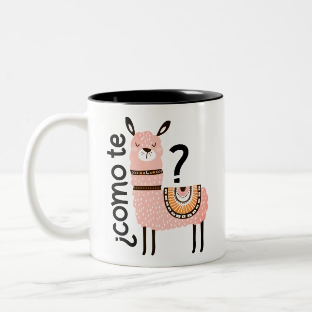 Tasse 2 Couleurs Lamas de te de Como (Gauche)