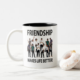 Tasse 2 Couleurs L'amitié rend la vie meilleure Amitié