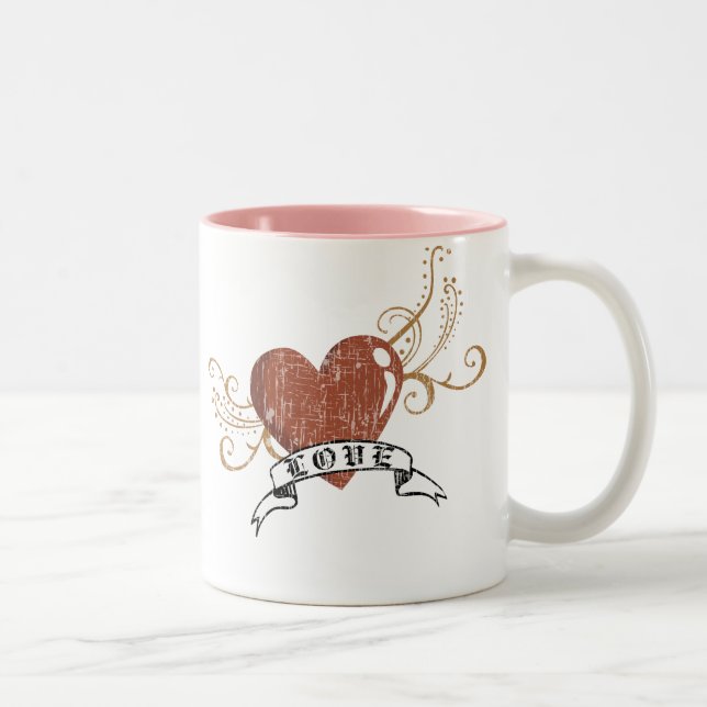 Tasse 2 Couleurs L'amour de Valentine (Droit)