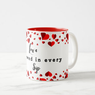 Tasse 2 Couleurs L'amour est brassé dans chaque gorgée