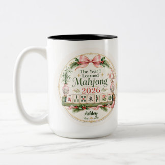 Tasse 2 Couleurs L'année où j'ai appris le Mahjong, cadeau pour ell