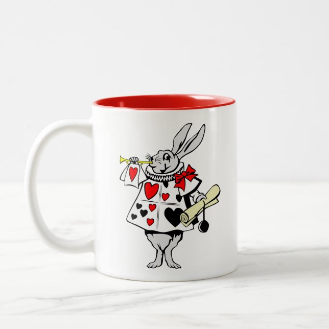 Tasse 2 Couleurs Lapin blanc Alice au pays des merveilles (Gauche)