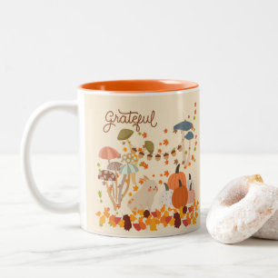 Tasse 2 Couleurs Lapin d'automne reconnaissant