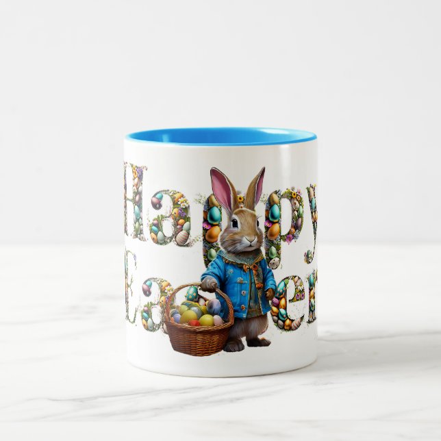 Tasse 2 Couleurs Lapin de Pâques  (Centre)