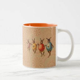Tasse 2 Couleurs Lapin de Pâques Œufs Dansants