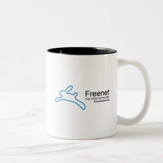 Tasse 2 Couleurs Lapin et nom de freenet (Droit)