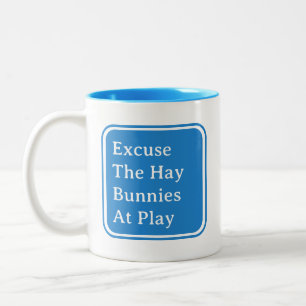 Tasse 2 Couleurs Lapny Papa Drôle Lapin Dit   Bleu