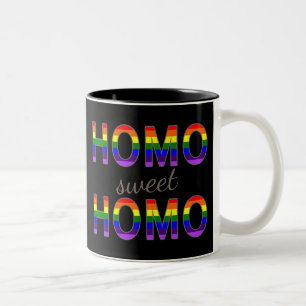 Tasse 2 Couleurs L'arc-en-ciel gai coloré drôle colore le homo do