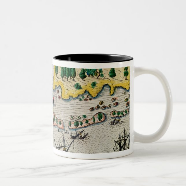 Tasse 2 Couleurs L'arrivée de l'anglais en Virginie (Droit)