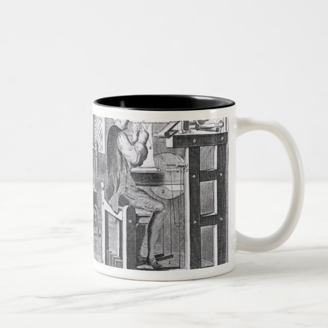 Tasse 2 Couleurs L'art du Bas-Cadre-Travail-Tricot (Droit)