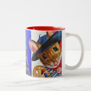 Tasse 2 Couleurs L'artiste français Mouse Eiffel