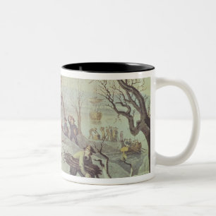 Tasse 2 Couleurs L'atterrissage des pèlerins chez Plymouth