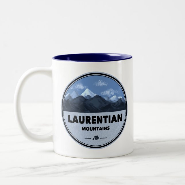 Tasse 2 Couleurs Laurentian Mountains Quebec Canada Camping (Gauche)