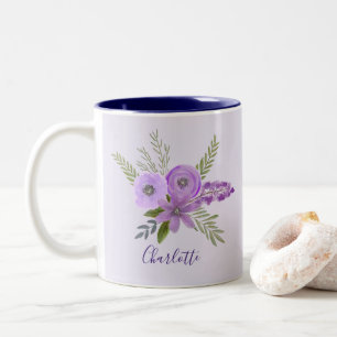 Tasse 2 Couleurs Lavande violette violette customisée