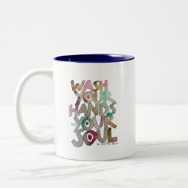 Tasse 2 Couleurs Lavez vos mains et votre âne (Gauche)